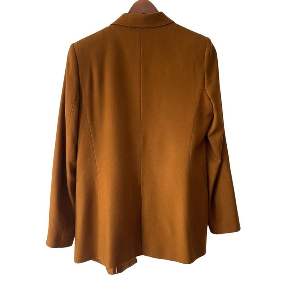 ❌SOLD ❌MASSIMO Dutti Double Breasted Wool Blazer Brown size 10 - Picture 3 of 11